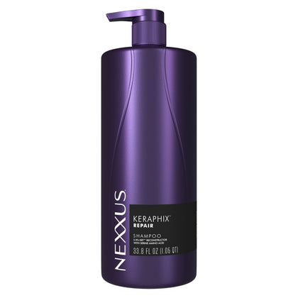 Nexxus KERAPHIX front bottle showing label and benefit for repairing hair