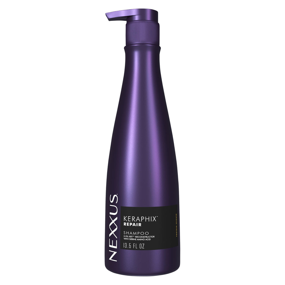 Nexxus KERAPHIX front bottle showing product benefits and clean label