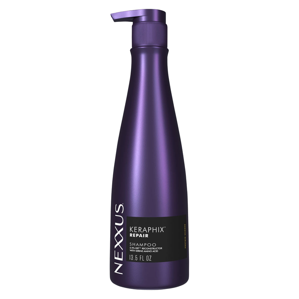 Nexxus KERAPHIX front bottle showing product benefits and clean label