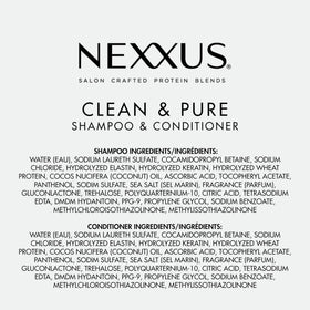 Nexxus duo on bathroom shelf representing salon-quality daily care