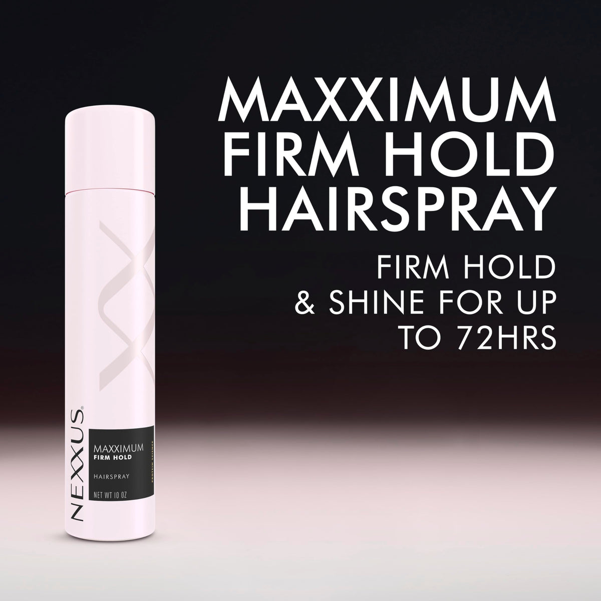 Nexxus spray texture in air highlighting quick-dry finish benefit