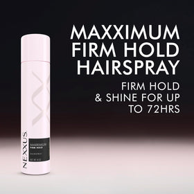 Nexxus spray texture in air highlighting quick-dry finish benefit