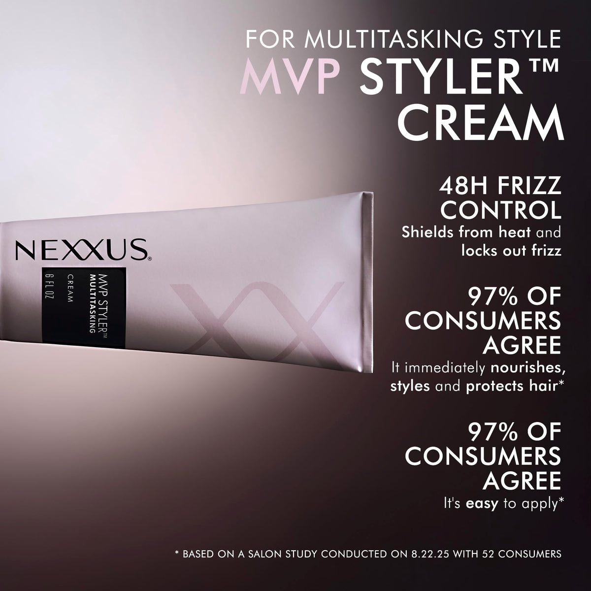 Nexxus cream used during blow-dry for heat protection and shape