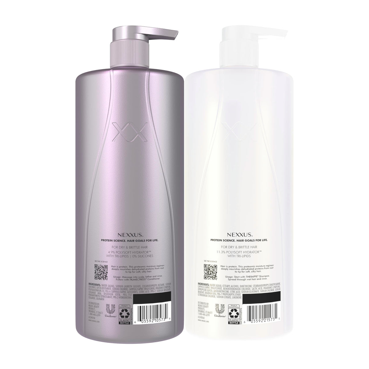 Nexxus pump dispensing formula emphasizing hydration benefit
