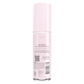 Nexxus pump dispenser with an oil drop highlighting easy dosing benefit