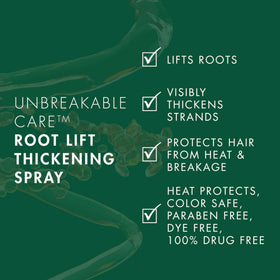 Nexxus spray staged with Unbreakable Care shampoo for routine