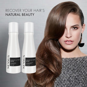 Nexxus shampoo foam texture close-up demonstrating gentle lather and cleansing