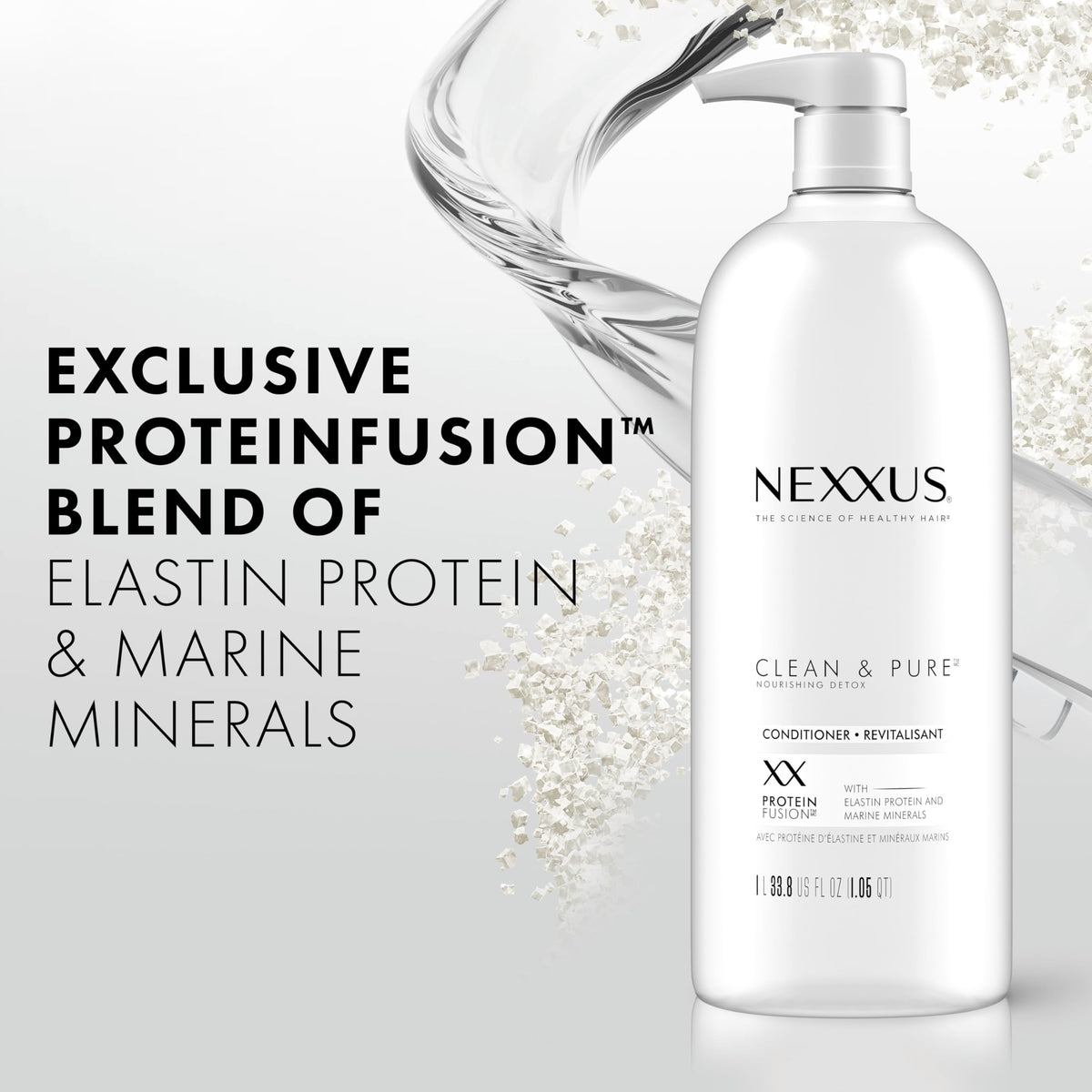 Nexxus shampoo lather texture demonstrating effective detoxing
