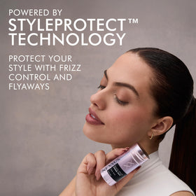 Nexxus slick stick label detail featuring Styleprotect Technology benefits