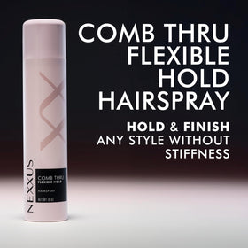 Nexxus fine mist spraying to illustrate lightweight texture and even coverage