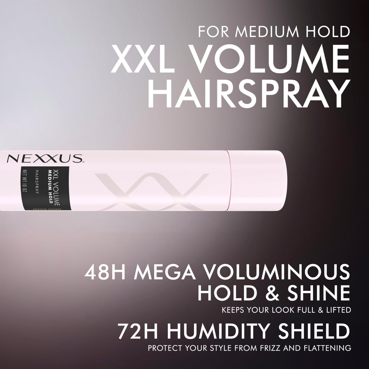 Nexxus fine mist texture highlighting even application and lift