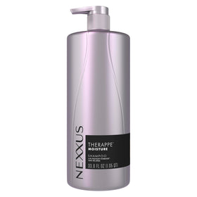 Nexxus Therappe front packaging showing large 33.8 oz bottle and brand benefits