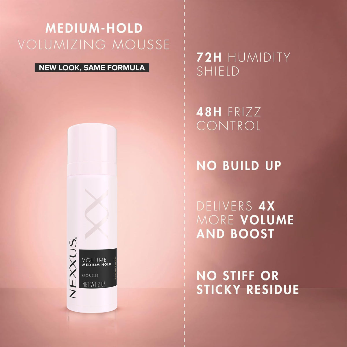 Nexxus can label detail highlighting StyleProtect Technology and fragrance