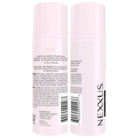 Nexxus close-up of mousse texture demonstrating lightweight, airy lift