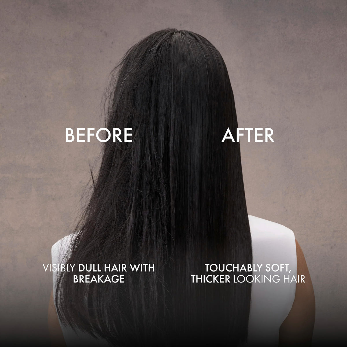 Nexxus bottle in shower scene demonstrating daily-use volume benefits