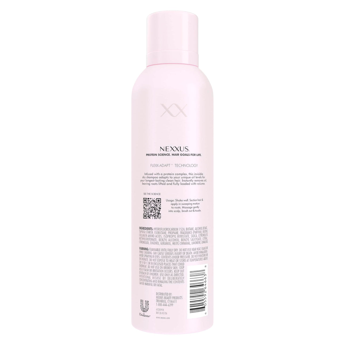 Nexxus aerosol spray in action delivering fine mist for quick refresh