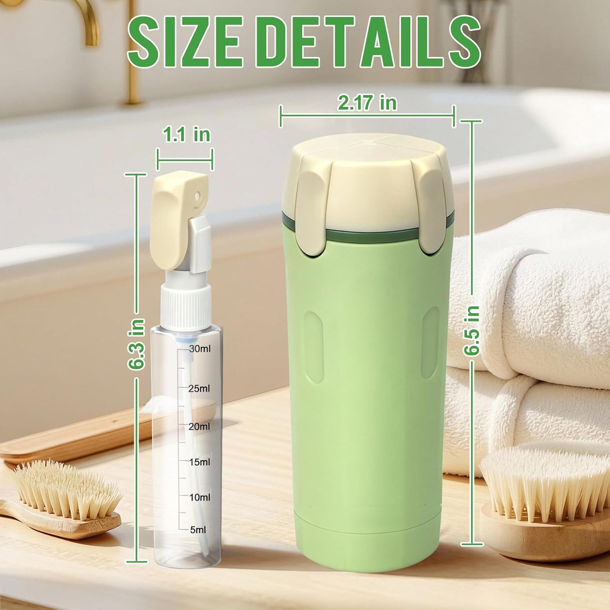 NFOVSMO cap detail highlighting leak-proof nozzle and secure closure benefit