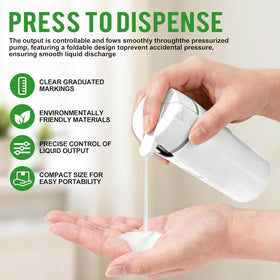 NFOVSMO transparent bottles with graduation marks for accurate measuring and refill control