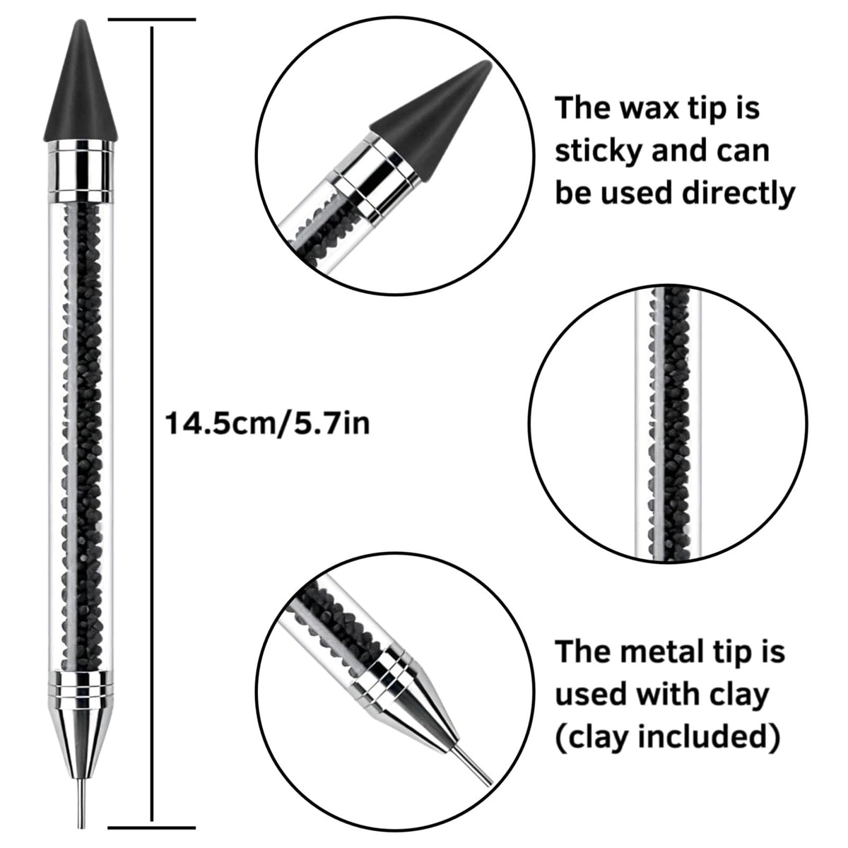 NFRBTD wax tip close-up demonstrating precise pick-up for small gems