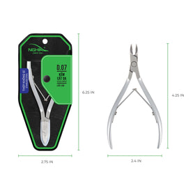 Nghia cuticle nipper jaw close-up highlighting sharp stainless steel blades and precision