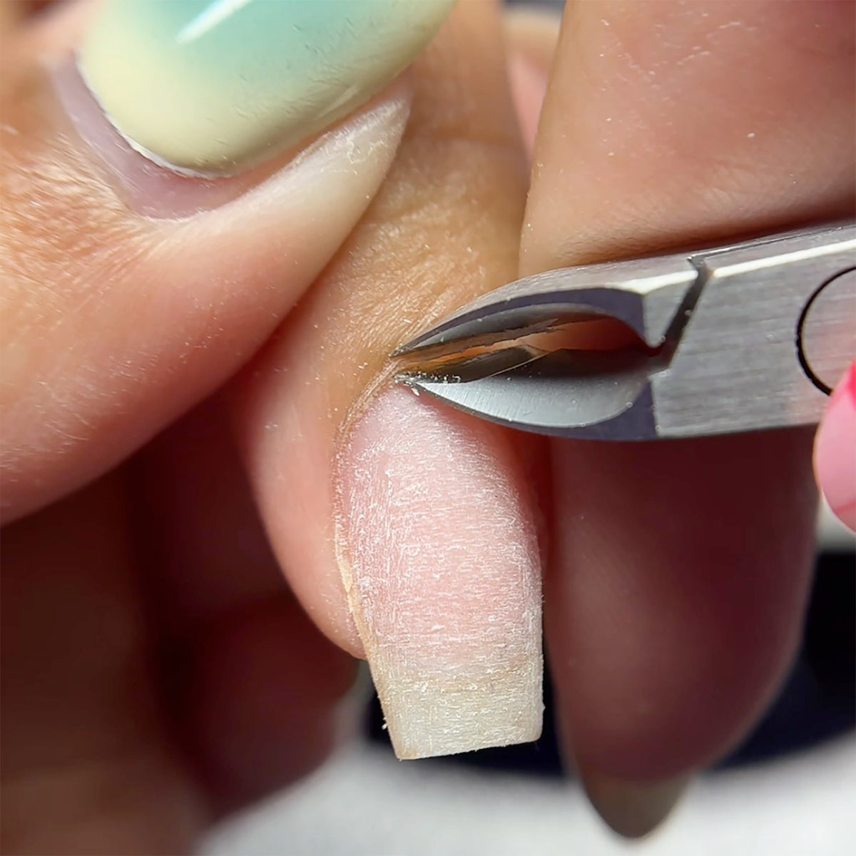 Nghia cuticle nipper on salon station illustrating professional, ready-to-use appearance