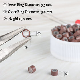 NIACONN beads in hand showing scale and easy handling for stylists