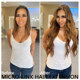 NIACONN lifestyle shot of model wearing extensions showcasing natural blend and comfort