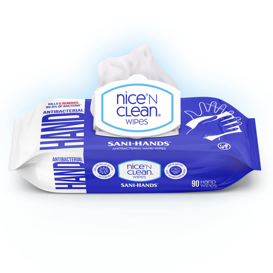 Nice 'N Clean front packaging showing 90 count and aloe benefit