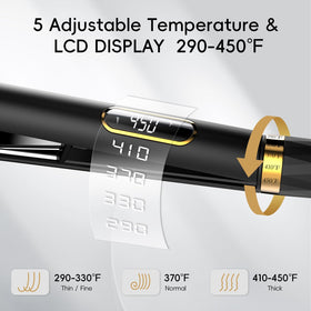 Nicebay LCD display close-up showing temperature readout for precise control