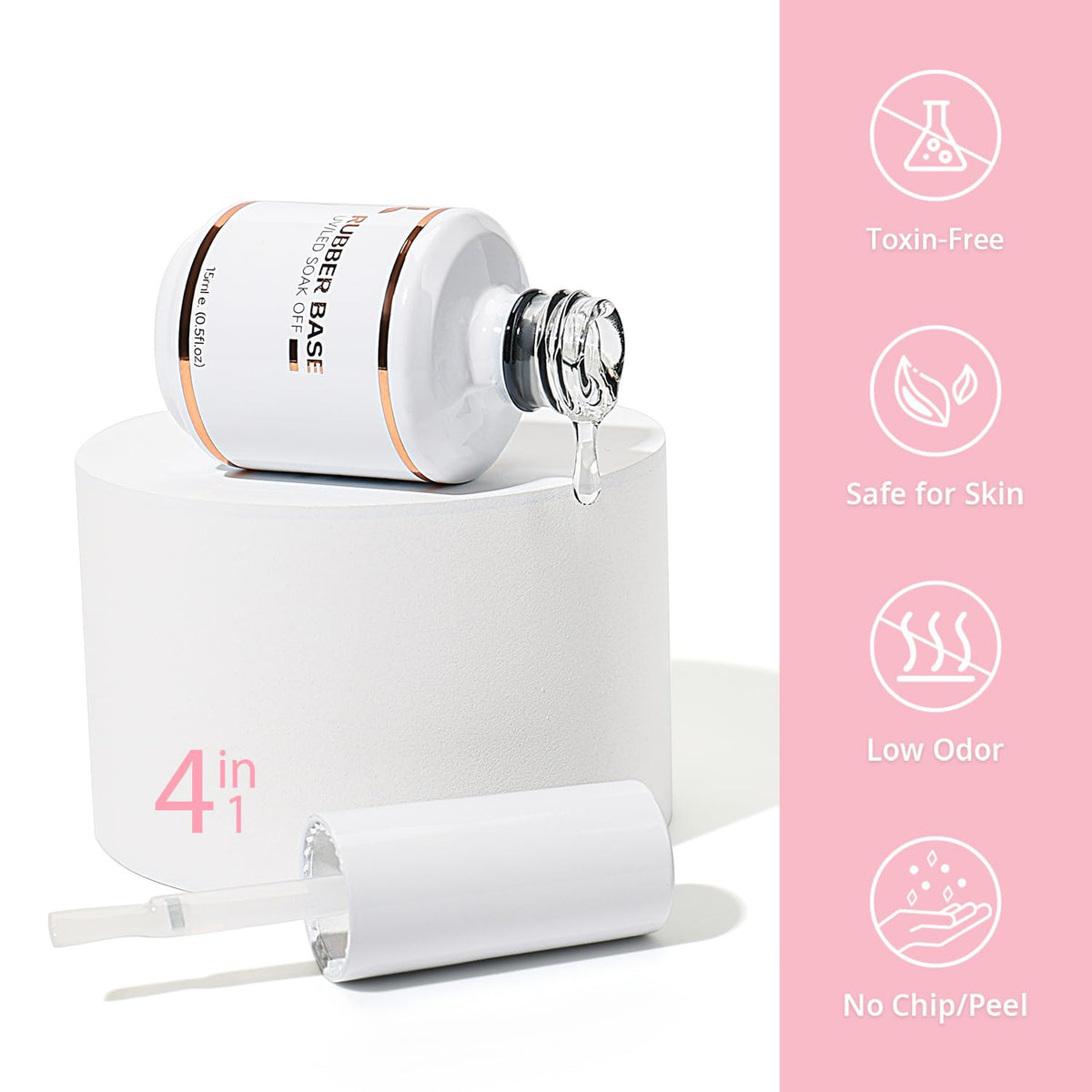 Nicedeco application on a natural nail demonstrating clean cuticle control
