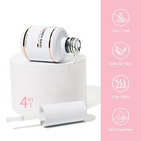 Nicedeco application on a natural nail demonstrating clean cuticle control