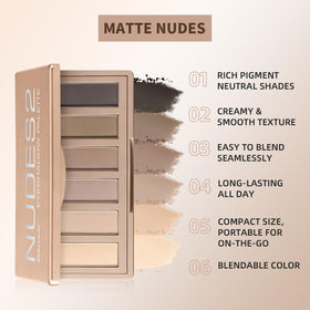 NICEFACE close-up of single pan texture, showing velvety matte finish and high pigment