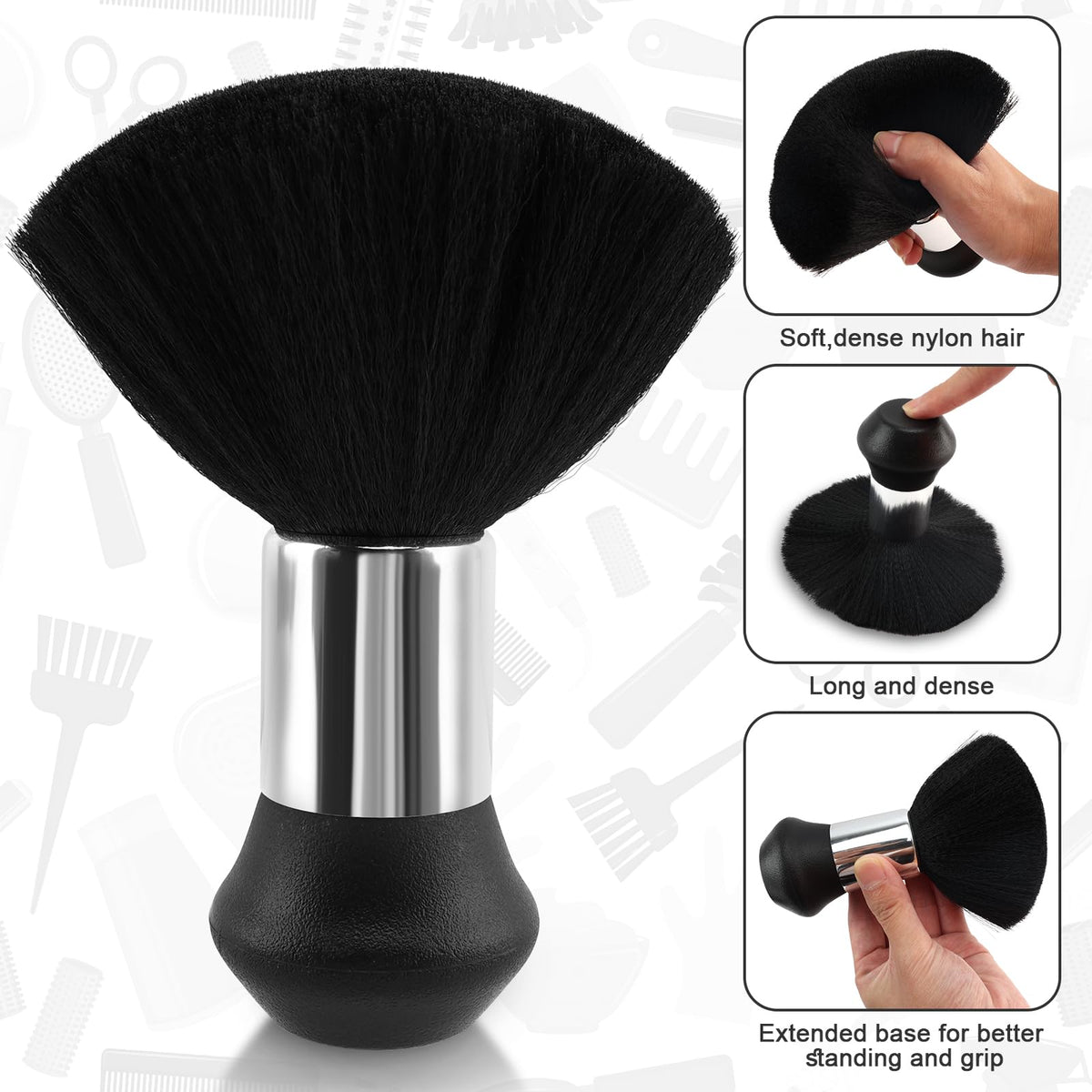 NICEMOVIC barber cleaning brush detail cleans clippers and surfaces effectively