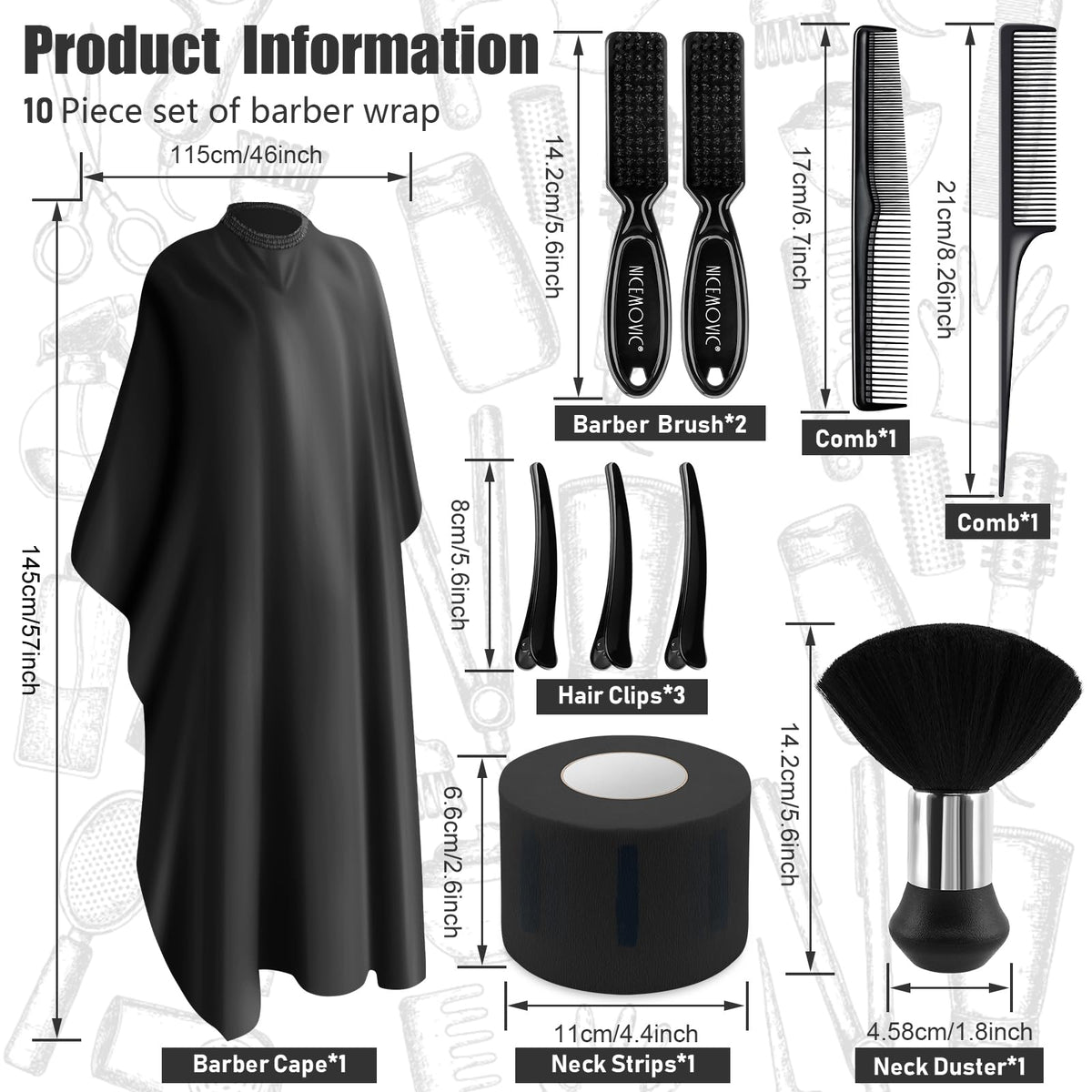 NICEMOVIC close-up of cape nylon fabric showing waterproof texture and comfort benefit