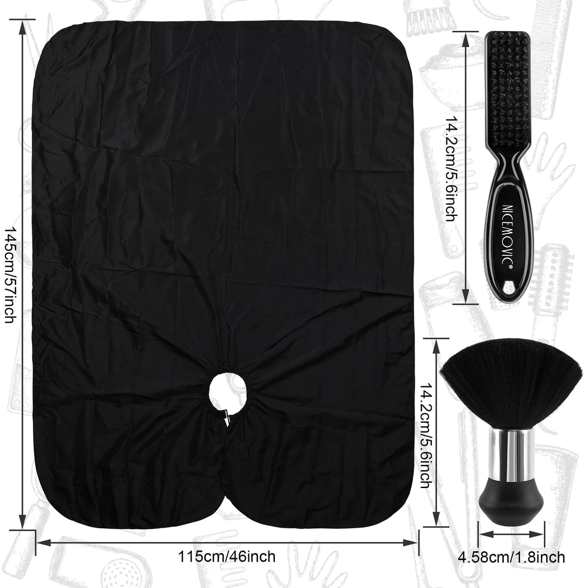 NICEMOVIC cape spread flat showing large 57x46 inch size for protection