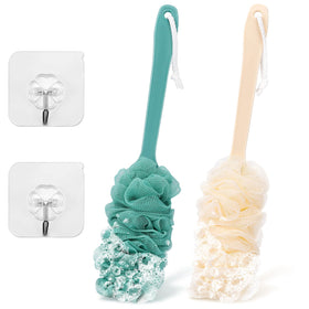 NICEMOVIC front view of beige and green 17-inch scrubbers showing set benefit