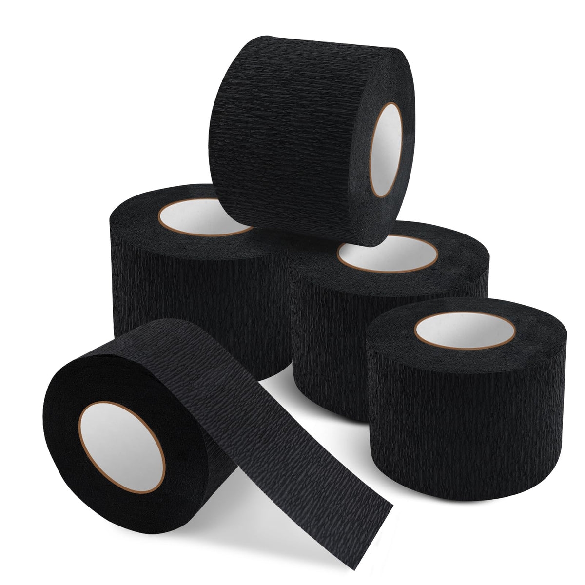 NICEMOVIC front pack showing five black rolls and 500 strips for tidy storage