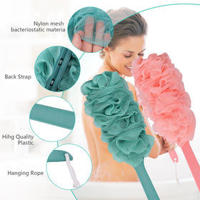 NICEMOVIC scrubber used on back in shower for easier reach and thorough cleaning