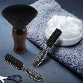 NICEMOVIC held in hand to show compact size and portability for travel and mobile barbering convenience