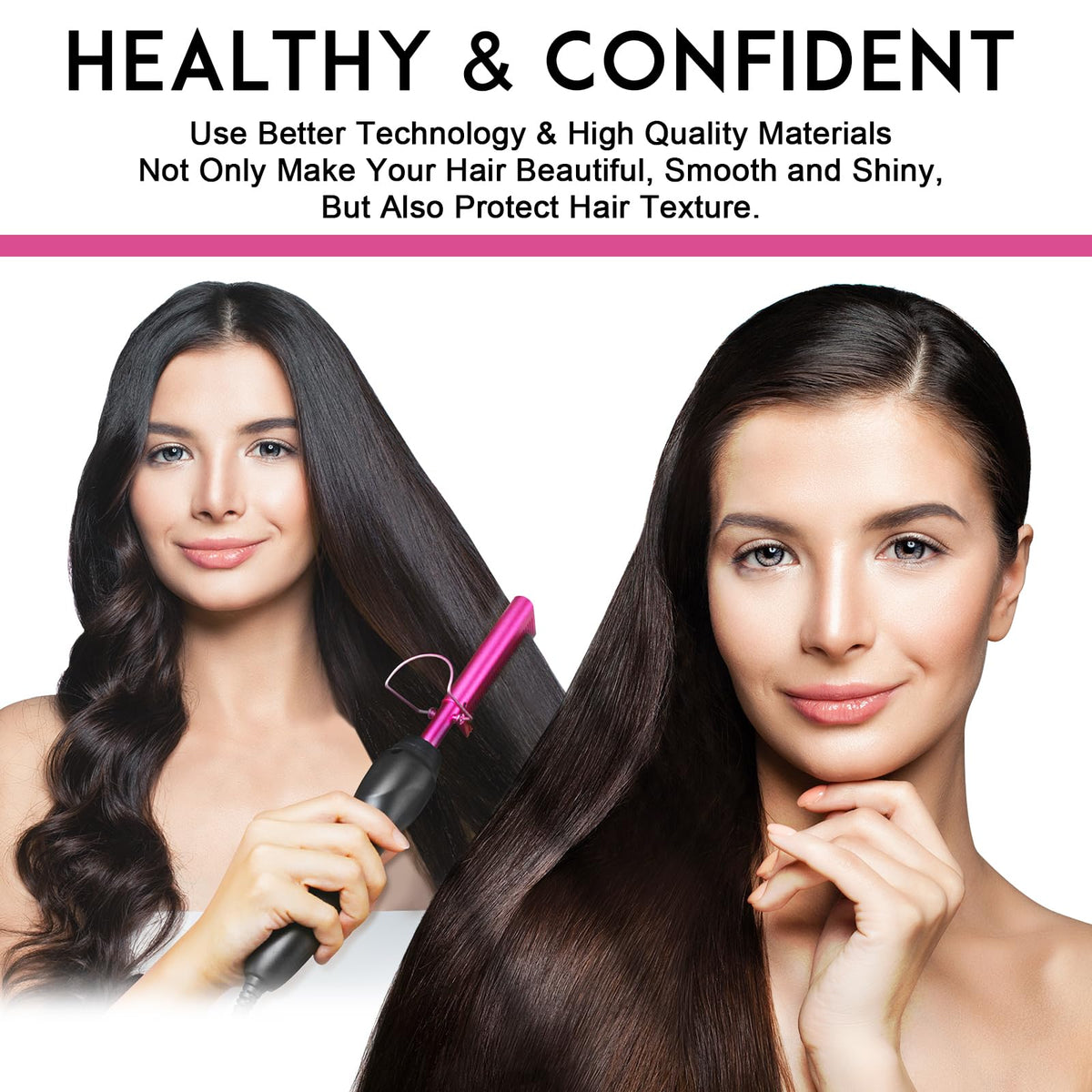 NICEMOVIC hot comb grooming a beard for neat, straightened facial hair and tidy edges