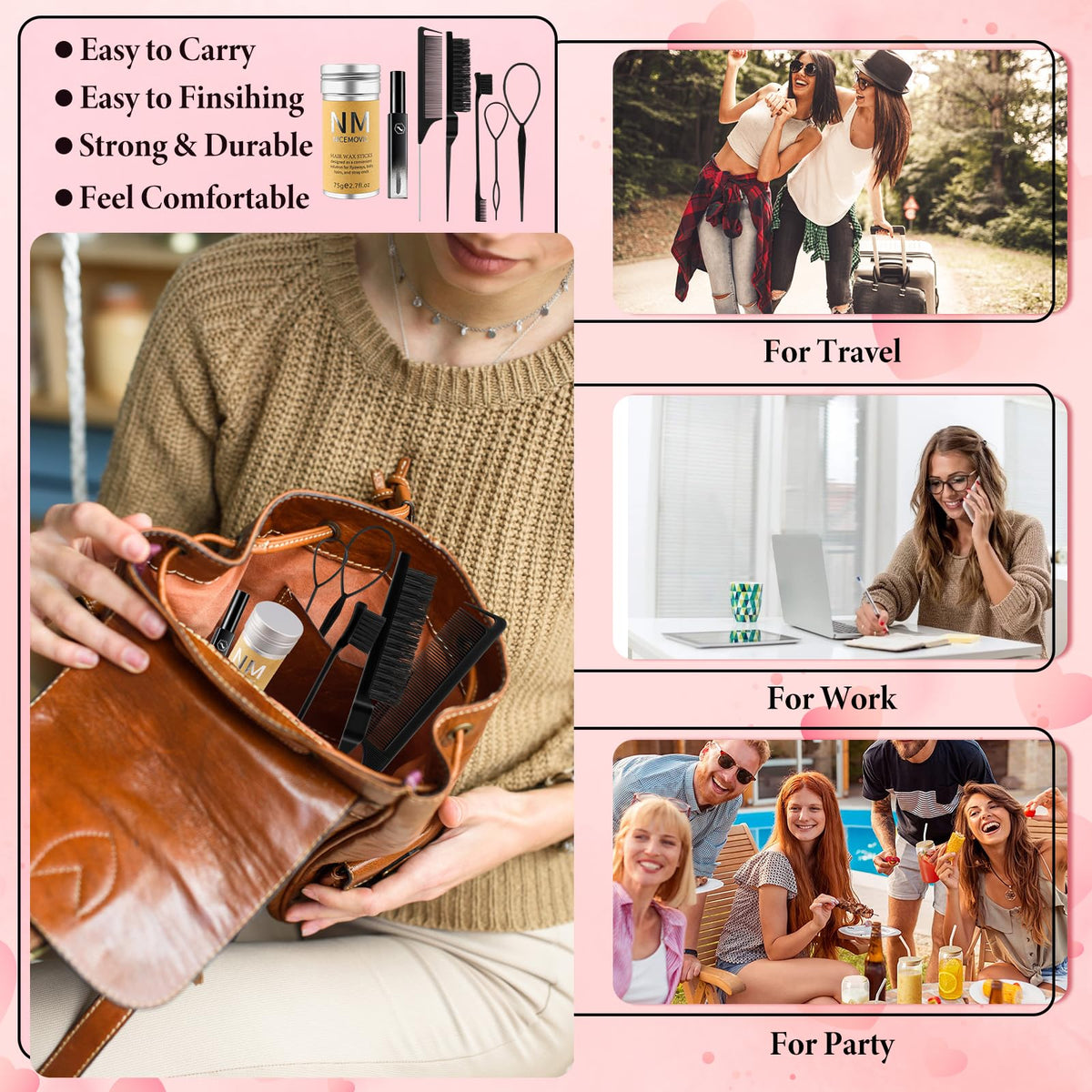 NICEMOVIC travel pouch and scale showing compact kit ready for on-the-go use