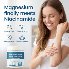 Nichalous botanical ingredients arranged to show natural extracts and soothing support