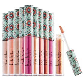 Nicole Miller front packaging showing ten gloss tubes and brand logo, convenient set