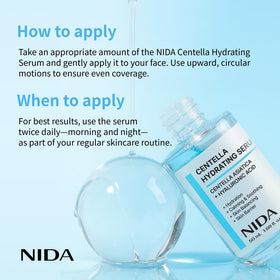 NIDA serum staged in bathroom routine to show daily-use convenience