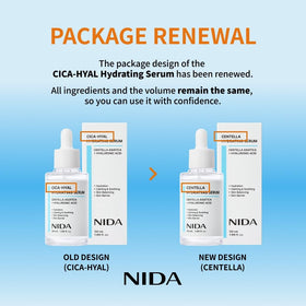 NIDA 50ml bottle next to a credit card for clear size and scale