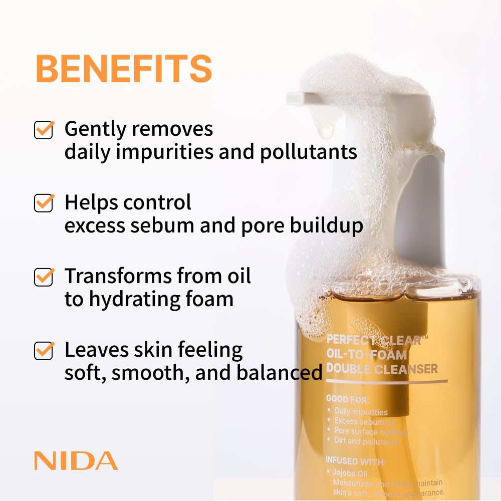 NIDA foam transition demo illustrating oil-to-foam change for thorough rinse