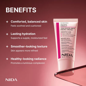 NIDA label detail with pump and cap highlighting ingredient transparency