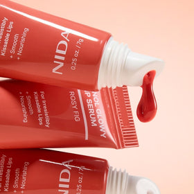 NIDA before and after lips showing smoother texture and plumper look