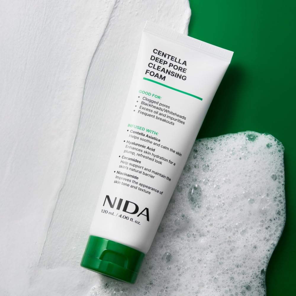 NIDA before-and-after pore smoothing comparison showing improved clarity