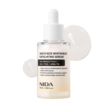 NIDA front packaging shows clean bottle and brightening benefits